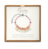 Pink Ribbon Charm Bracelet