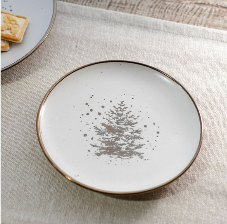 Metallic Tree Salad Plate