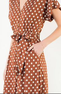 Short Sleeve Polka Dot Dress