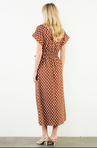 Short Sleeve Polka Dot Dress