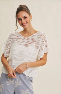 Open Weave Crochet Sweater