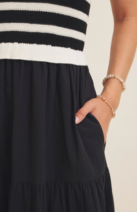 Striped Sweater Tank Midi Dress
