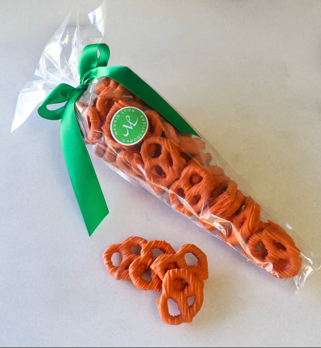 Mini Pretzels in Carrot Shaped Bag