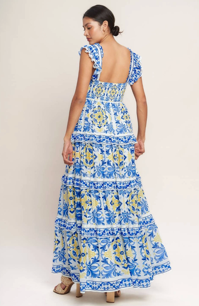 Printed Woven Maxi Dress