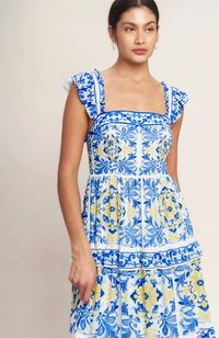 Printed Woven Maxi Dress