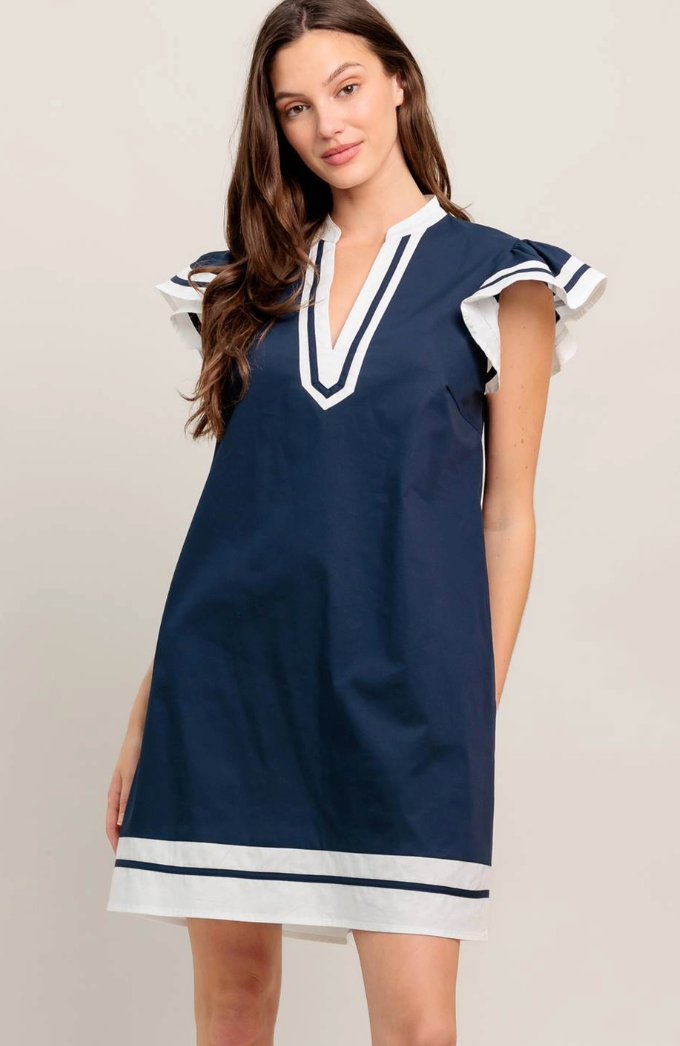 Color Blocked Mini Dress