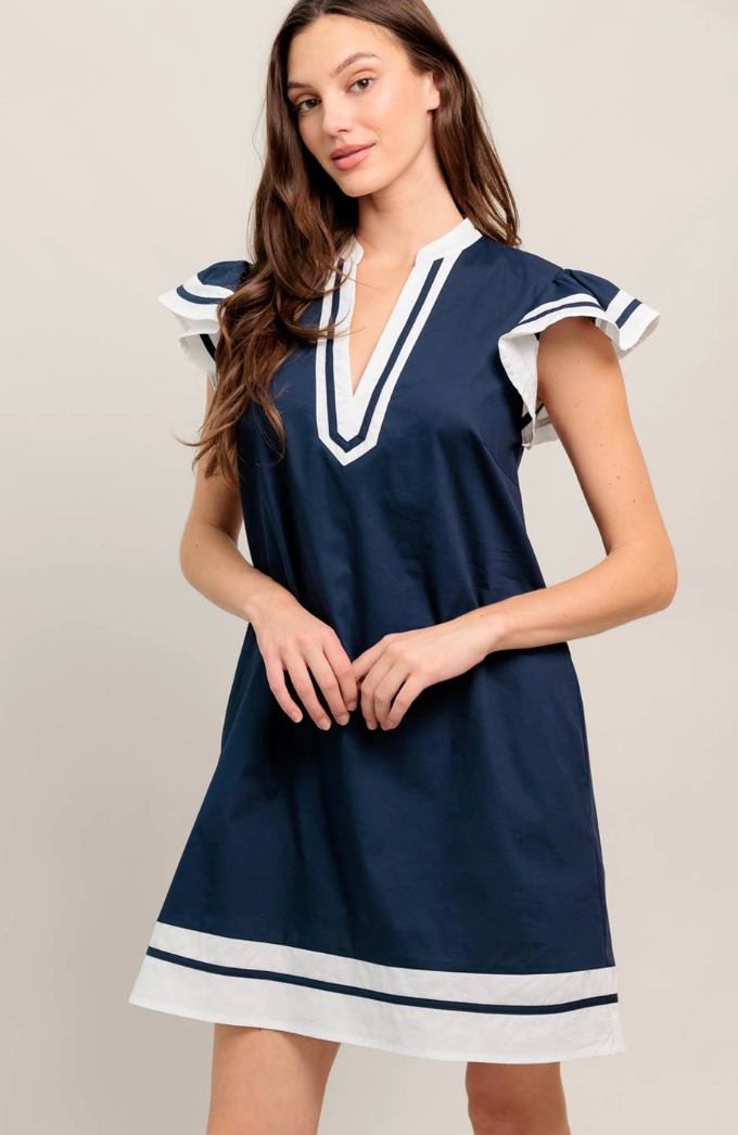 Color Blocked Mini Dress