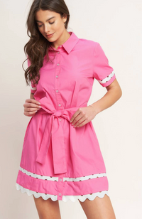 Solid Woven Mini Dress