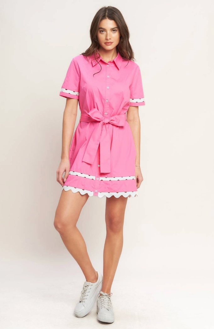 Solid Woven Mini Dress