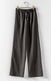 Linen Blend Wide Leg Pant