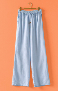 Linen Blend Wide Leg Pant