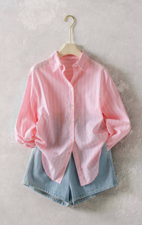 Striped Linen Button Up