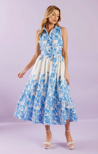 Shirt Collar Midi Dress