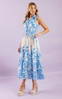 Shirt Collar Midi Dress
