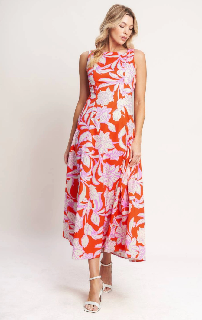 Open Back Woven Midi Dress