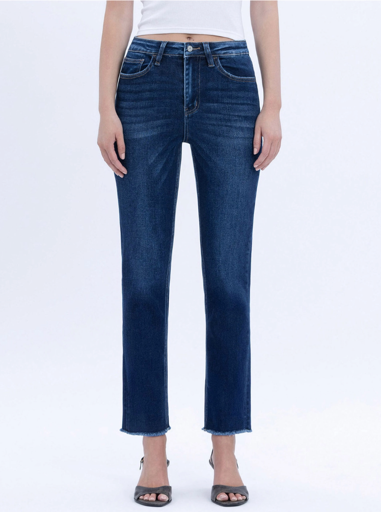 High Rise Slim Straight Jean