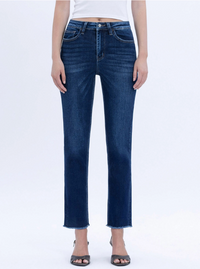 High Rise Slim Straight Jean