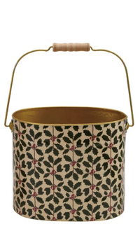 Seasonal Metal Bucket with Handle