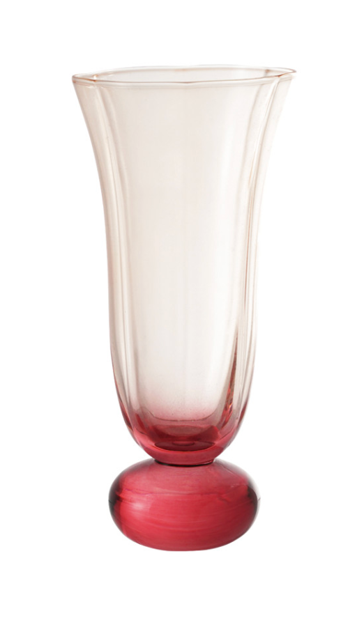 Fluted Glass with Ball Stem