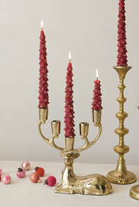 Gold Finish Deer Candelabra