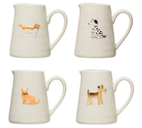 Cat and Dog Stoneware Creamer