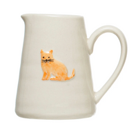 Cat and Dog Stoneware Creamer