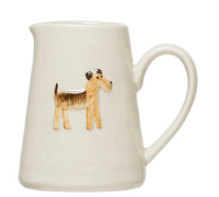Cat and Dog Stoneware Creamer