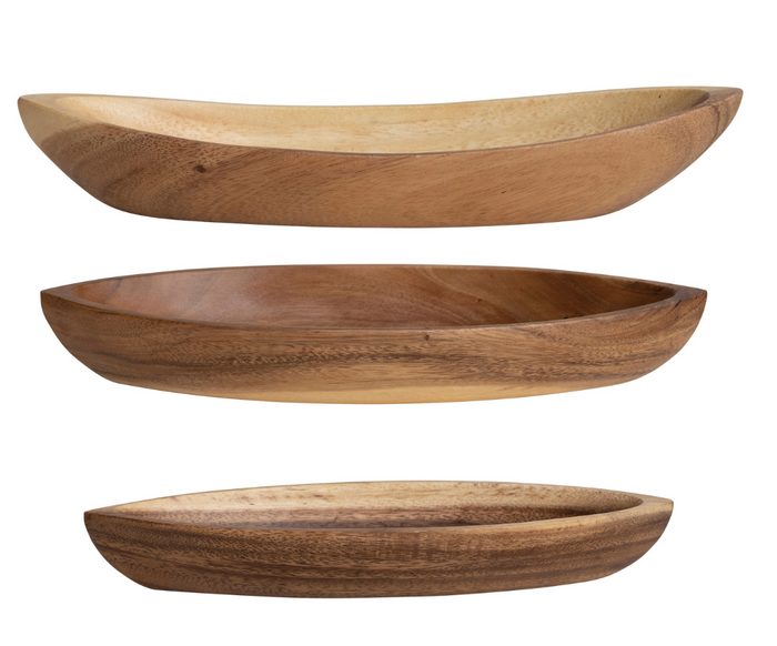 Acacia Boat Shaped Bowl