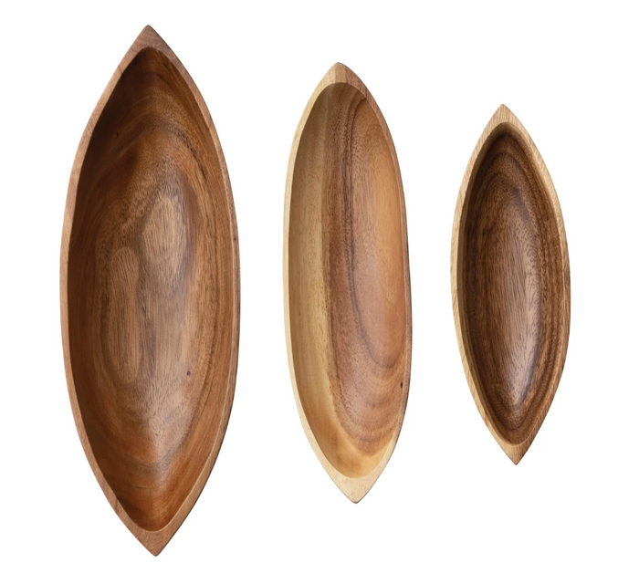 Acacia Boat Shaped Bowl
