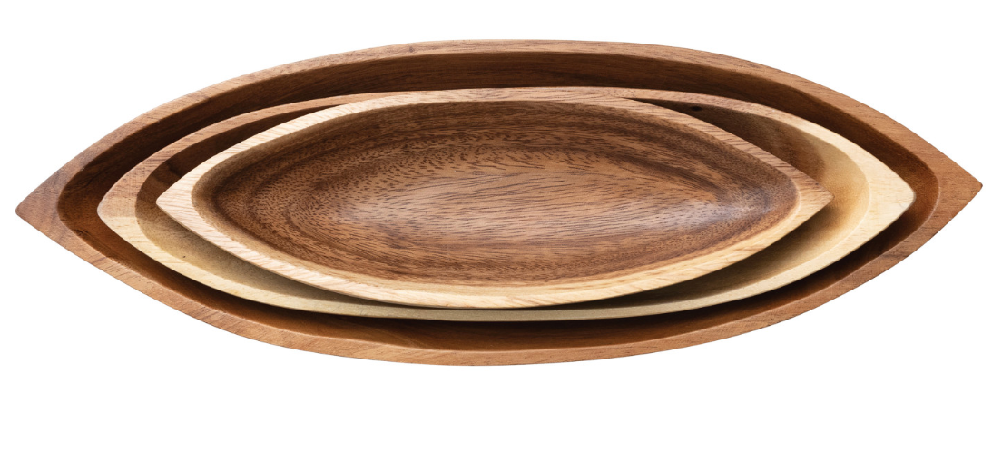 Acacia Boat Shaped Bowl