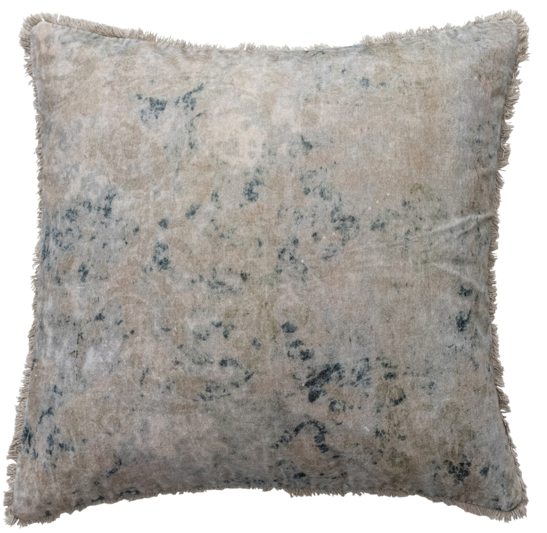 Cotton Velvet Printed Pillow