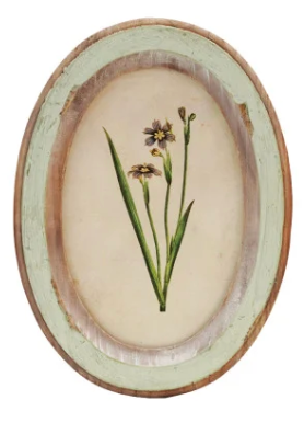 Wood Framed Floral Wall Decor