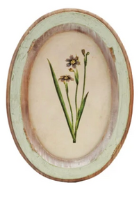 Wood Framed Floral Wall Decor