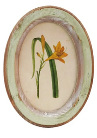 Wood Framed Floral Wall Decor