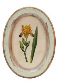 Wood Framed Floral Wall Decor
