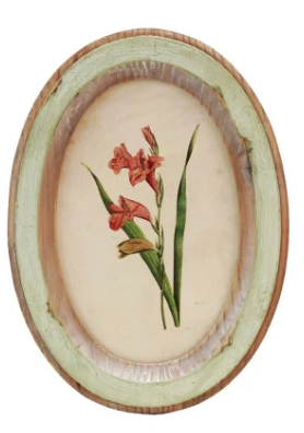 Wood Framed Floral Wall Decor
