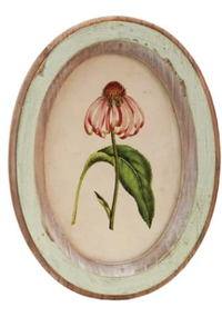 Wood Framed Floral Wall Decor