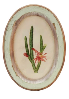 Wood Framed Floral Wall Decor