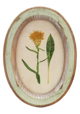 Wood Framed Floral Wall Decor