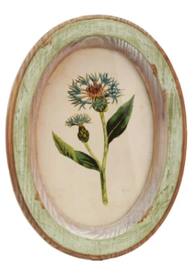 Wood Framed Floral Wall Decor