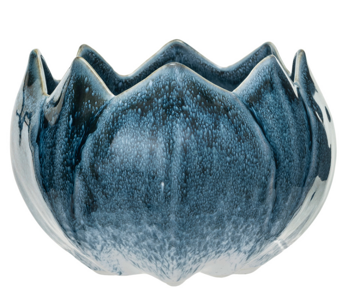 Stoneware Flower Shaped Planter