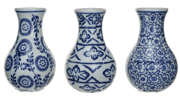 Hand Stamped Stoneware Vase