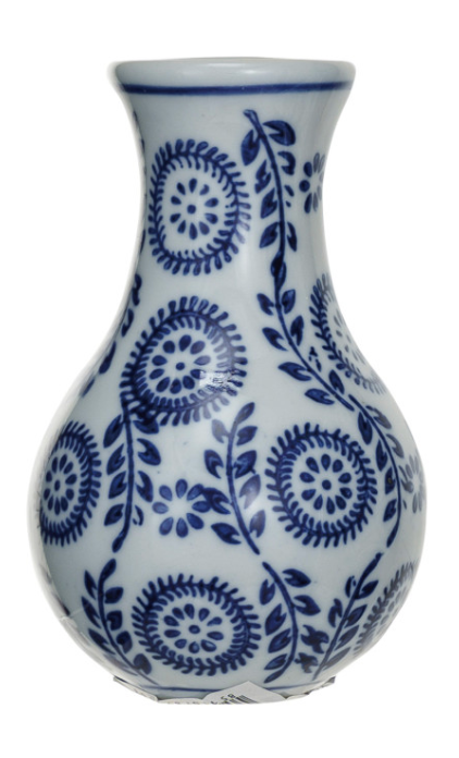 Hand Stamped Stoneware Vase