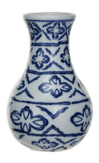 Hand Stamped Stoneware Vase