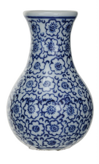 Hand Stamped Stoneware Vase