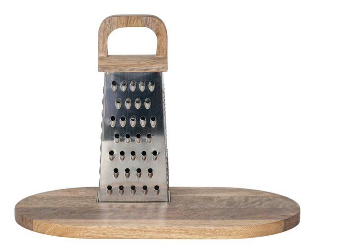 Stainless Steel Grater with Cutting Board