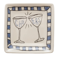 Stoneware Cheers Dish