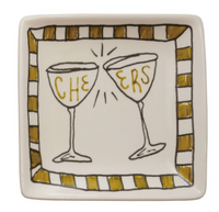 Stoneware Cheers Dish