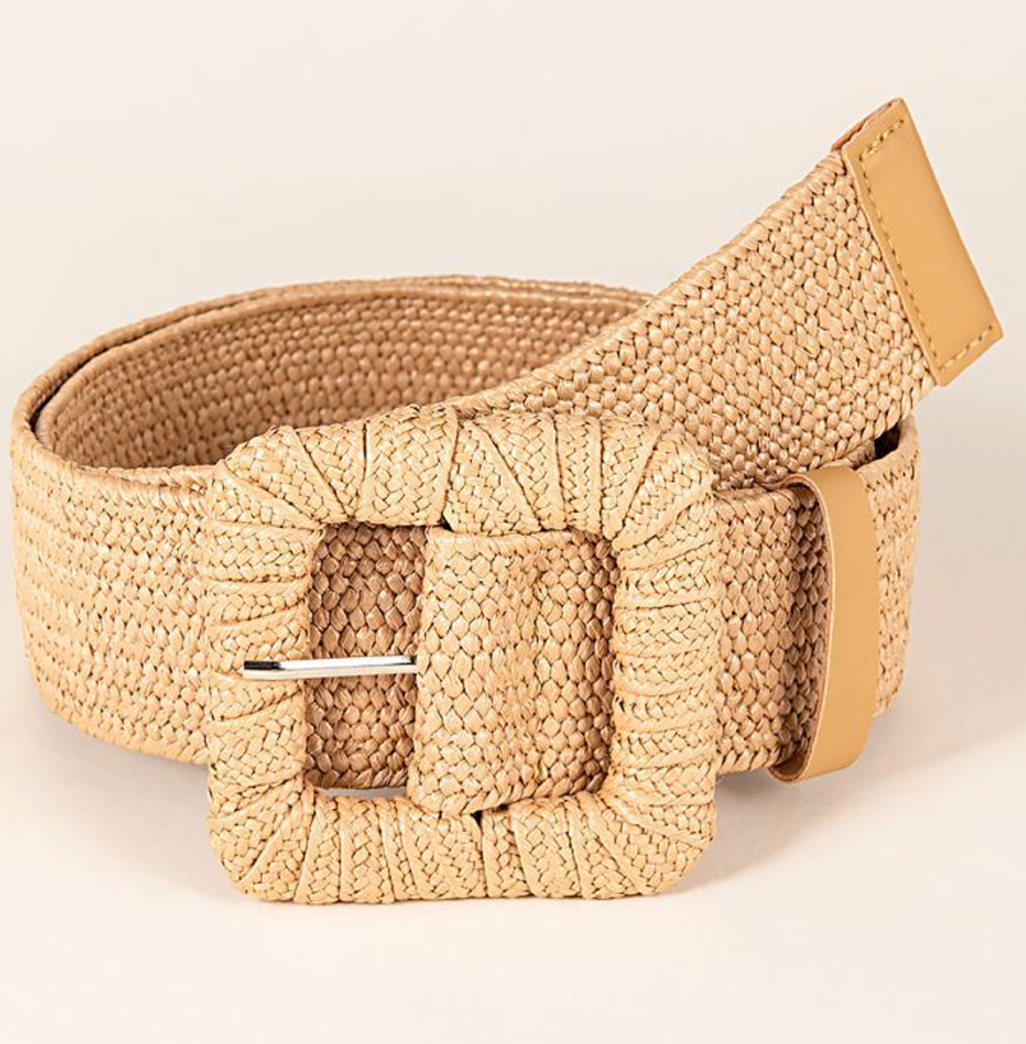 Woven Square Buckle Belt