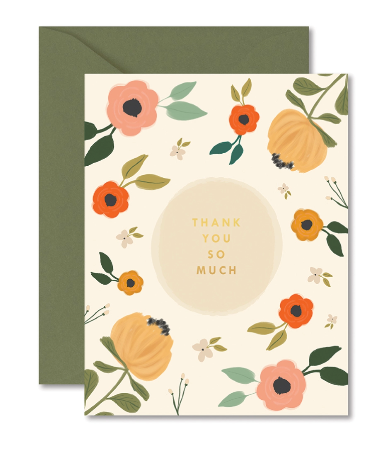 Blooming Thank You So Much Card
